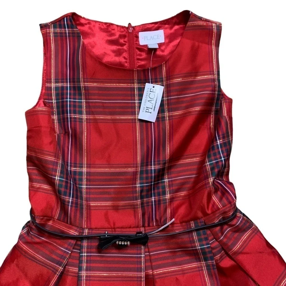 The Childrens Dress New With Tags Classic Red Plaid Dress Girls Size 14